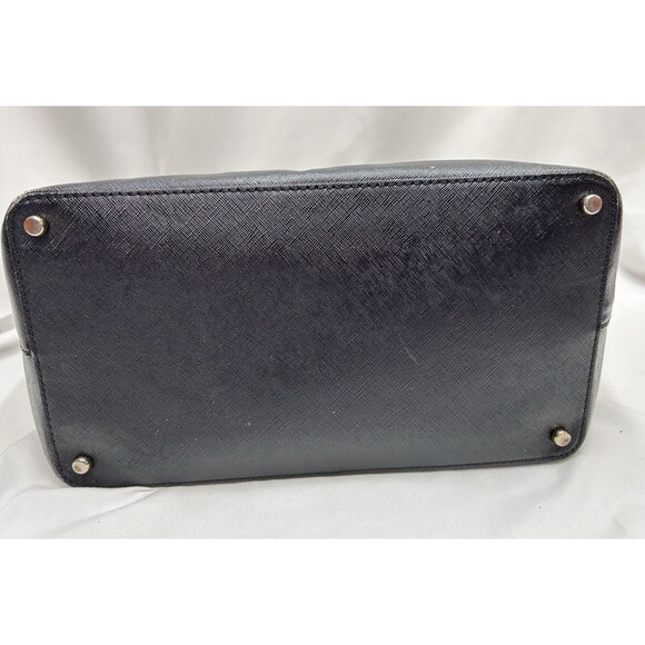 Vintage Kate Spade Black White Striped Large Structured Travel Tote Bag Classic - Picture 5 of 15